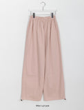 [BAONHAUS] Gokobu Color Cotton Banding Wide Pants