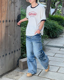 Washed Domingo denim pants