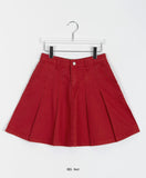 Leving Cotton Pleated Mini Skirt