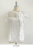Hain Tie Color Matching Tulip Blouse