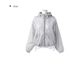 Revl Hood Nylon Windbreaker Zip-Up Jacket