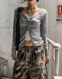 [U-BASIC] Etna slim button cardigan