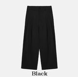 Neji two-tuck wide pants
