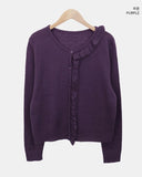 Omic Side Frill Knit Cardigan