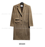 Benia Herringbone Long Coat