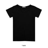 RIBBED V SLIT HALF T