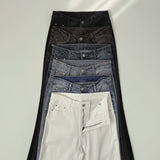 -3kg Span Semi-Bootcut Long Denim Pants