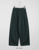 [unisex] Lela Pin Tuck Banding Wide Cotton Pants