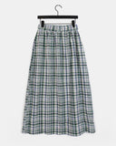 Nemu Check Cotton Long Skirt