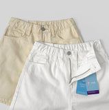 Waterproof Banding Straight Fit Cotton Shorts