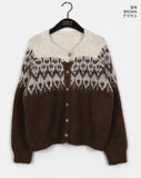 Roping Cotton Candy Nordic Knit Cardigan