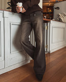Capri long bootcut denim pants