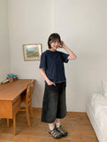 [BAONHAUS] Yanka Layered Color Matching Short Sleeve Tee