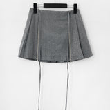 40% wool) Lant strap mini skirt