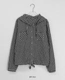 Kososo Check Hood Crop Shirt