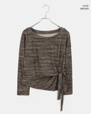 Norin Twisted Round Diagonal Long Sleeve T-Shirt