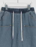 [unisex] Renhi Stripe Banding Denim Bermuda Pants