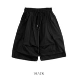 Bulky pintuck cargo Bermuda pants