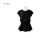 Keck Shirring Banding Short Sleeve Mini One Piece