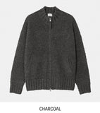 Izuna Two-Way Boucle Knit Zip Up