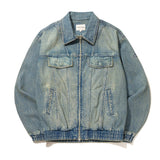 Small Logo Vintage Washing Denim Jacket