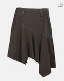 [Belt SET] Lore Washed Unbalance Midi Skirt