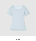 Sherbet Tencel See-Through Short Sleeve
