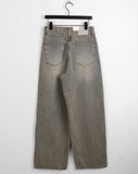 Clutch Grayish Washing Long Wide Denim Pants