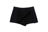 Oen Dot Slit Belt Mini Skirt