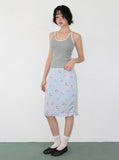 BLOOM FRILL MIDI SKIRT