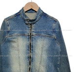 chade span biker denim jacket