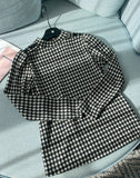 Maino Check Half-Neck Span T-shirt