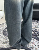 Frit Washing Wide Denim Pants