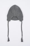 Braided knit earflap cap