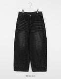 [unisex] Spooky string carpender wide denim pants