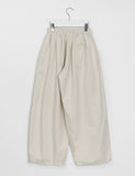 [unisex] Temon banding string rivet cut balloon cotton pants