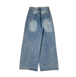 Fend Strap Wide Denim Pants