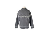 Pico Snow Nordic Collar Two-Way Knit Zip-Up
