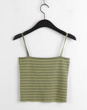 Ripped Stripe Dangara Square Crop Sleeveless