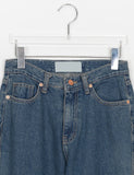 Supima cut washed denim wide pants