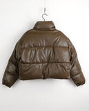 [6oz] Marem Leather Snap Short Padded Jumper