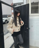 [MADE/Brushed Lining] Harbin Fluffy Suede Mustang Hood Short Coat