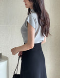 Softy plain short-sleeved knit