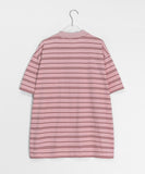 [unisex] Hillen Stripe Collar Short Sleeve Tee
