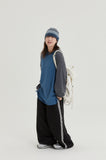 [BAONHAUS] Wake color matching raglan round long sleeve tee