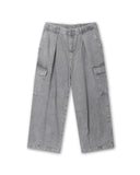 Balloon Stitch Cargo String Denim Pants