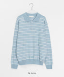 [unisex] Seichi Stripe Collar Over Knit