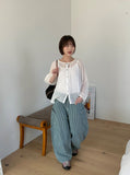 Handka Linen Round Blouse