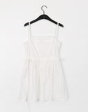 MUKE Pintuck Lace String Vacation-Look Sleeveless One Piece