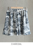 Helpful Summer Toile Short Sleeve Shorts Pajama Set